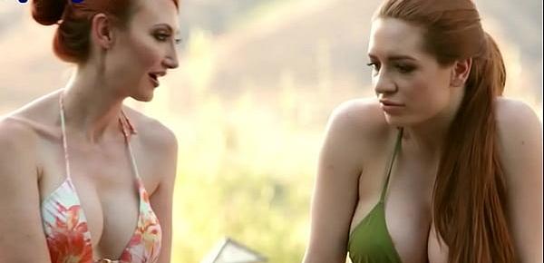 Squirting ginger seduced with fingering and oral by les milf